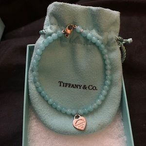 Tiffany & Co. Heart Charm Bracelet with Turquoise